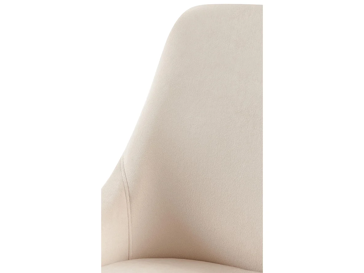 chaise salle à manger - Velours - Crème - Elmira