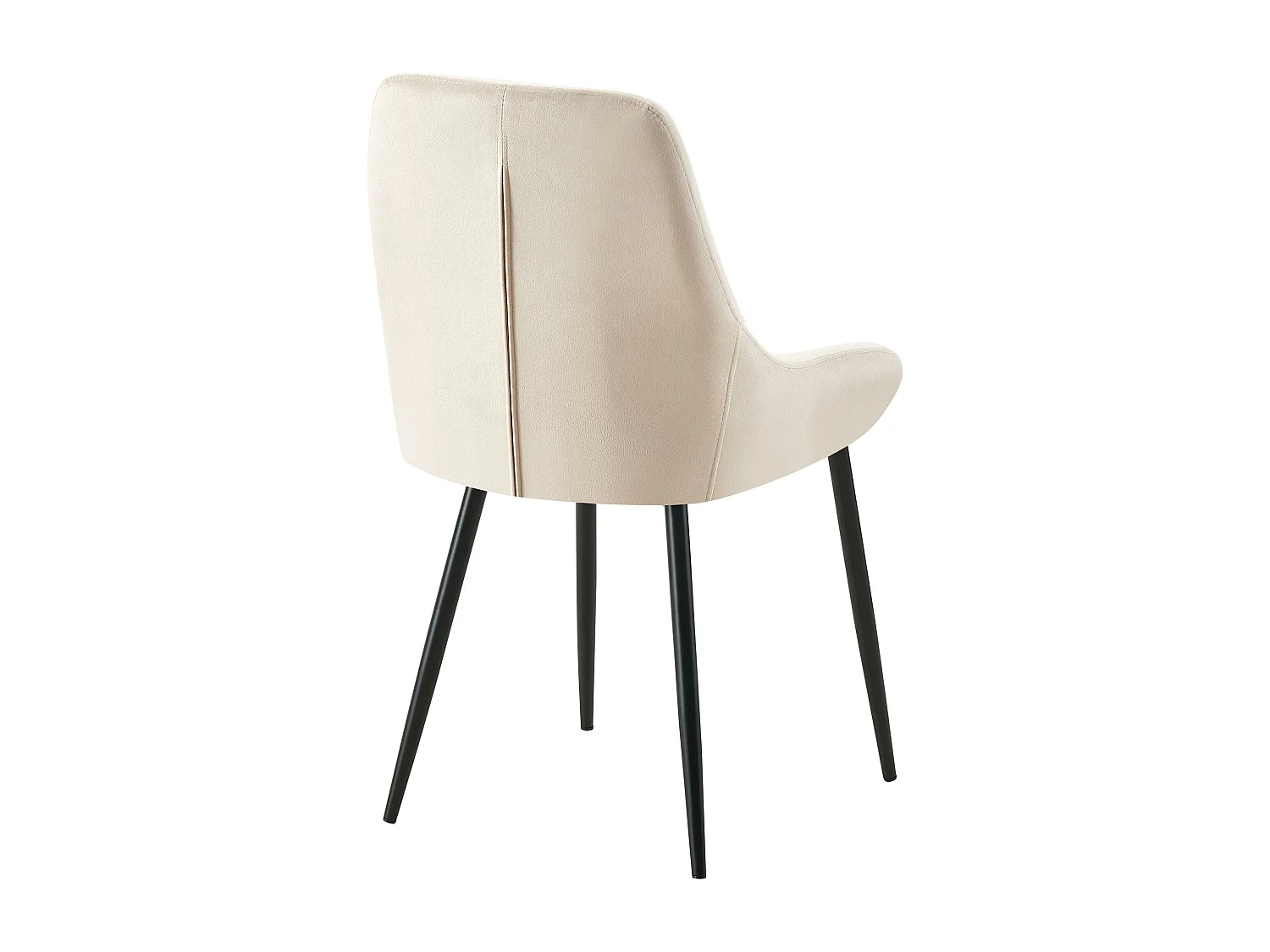 chaise salle à manger - Velours - Crème - Elmira