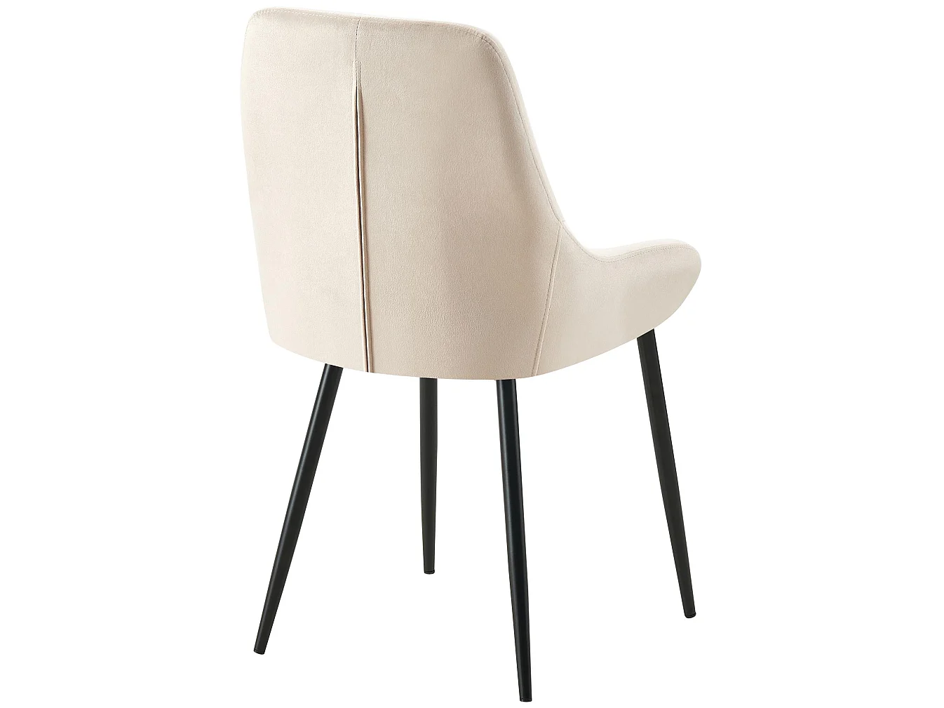 chaise salle à manger - Velours - Crème - Elmira