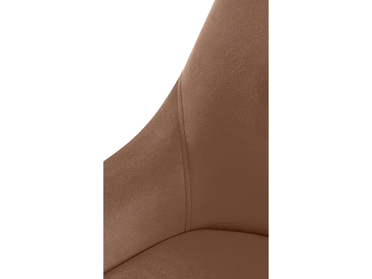chaise salle à manger - Velours - Marron - Elmira