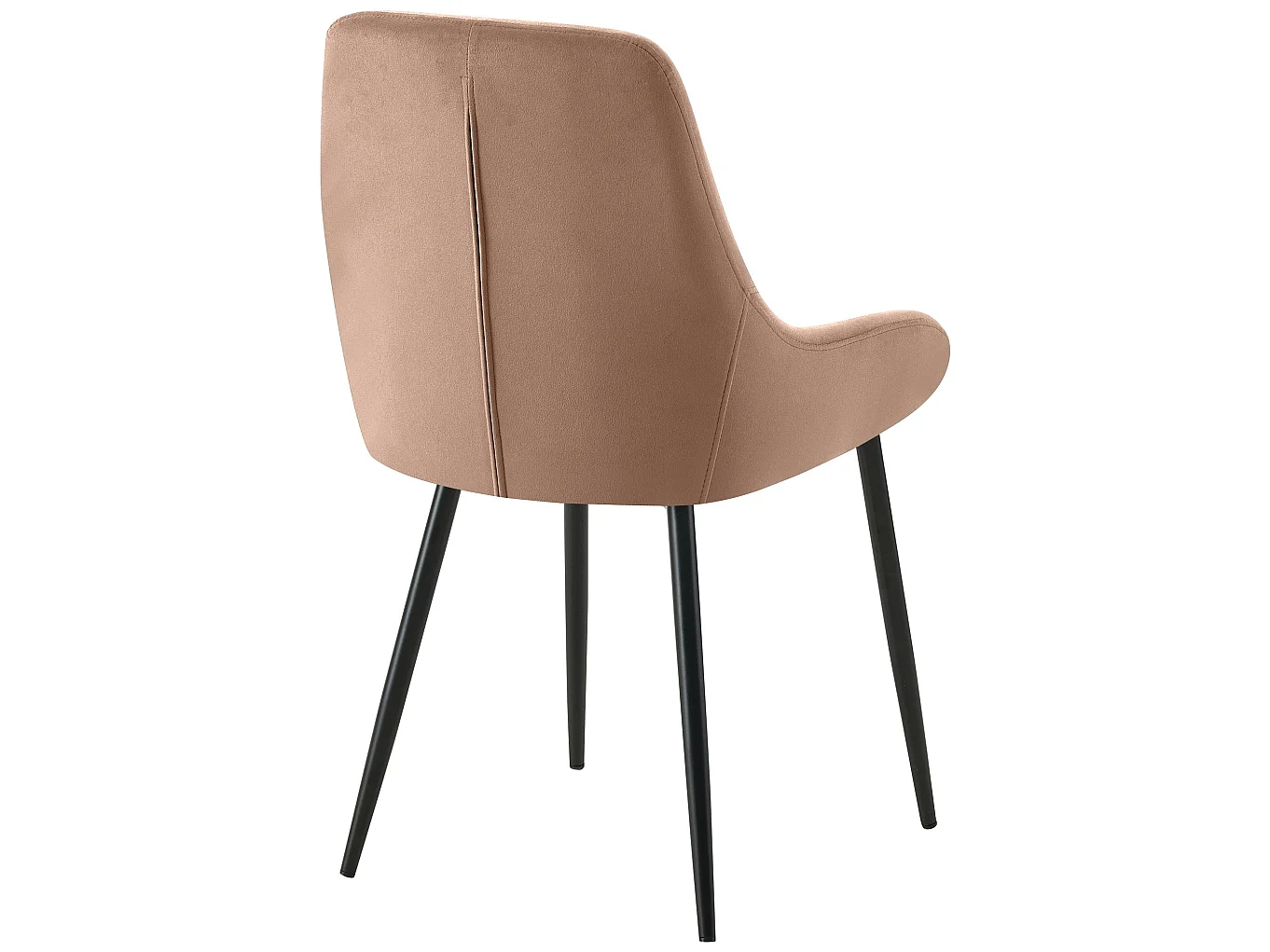 chaise salle à manger - Velours - Marron - Elmira