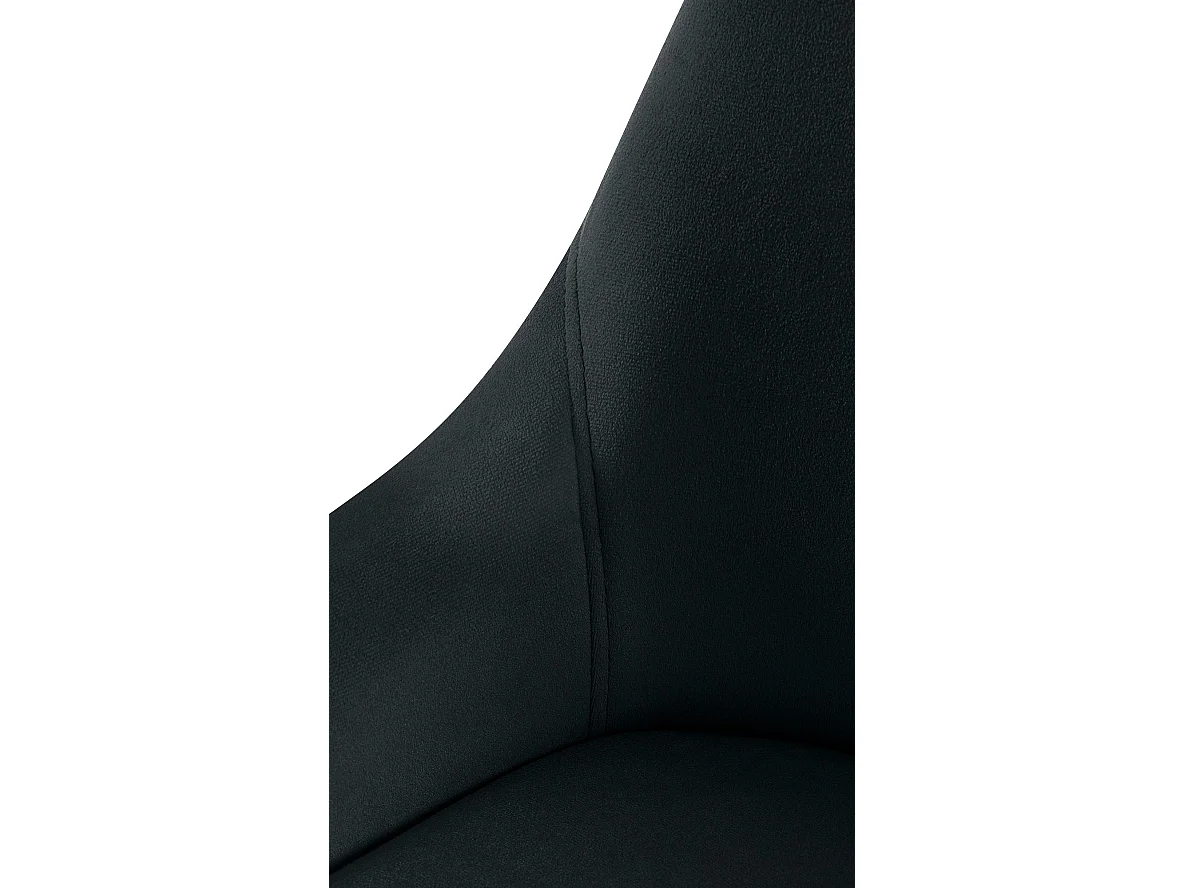 chaise salle à manger - Velours - Noir - Elmira