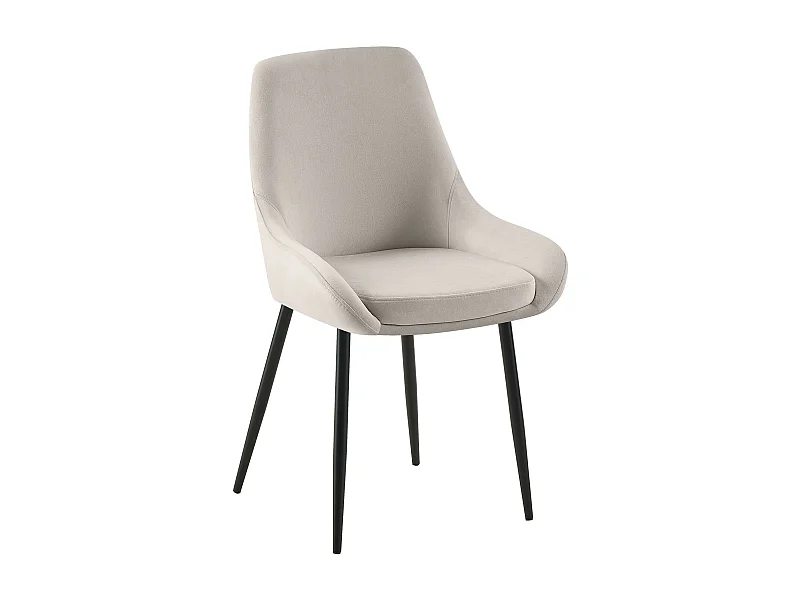 chaise salle à manger - Velours - Gris - Elmira