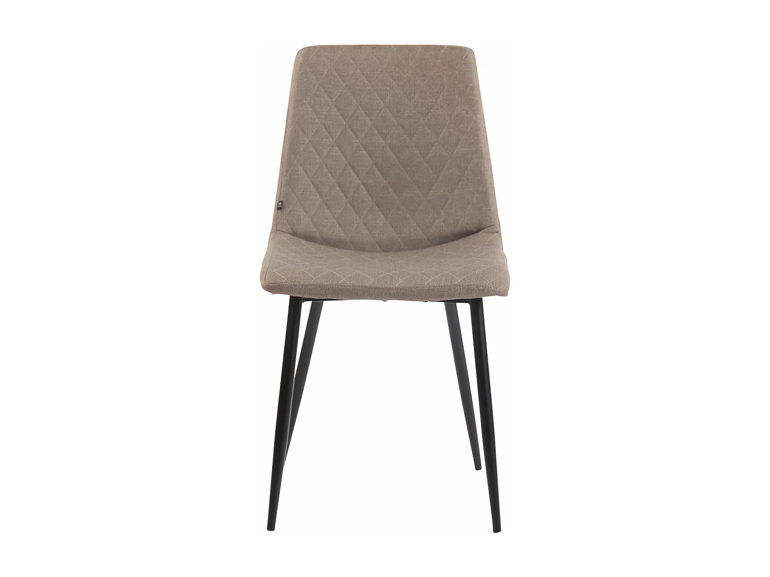 Lot de 4  chaise salle à manger - Tissu - Taupe - Telde