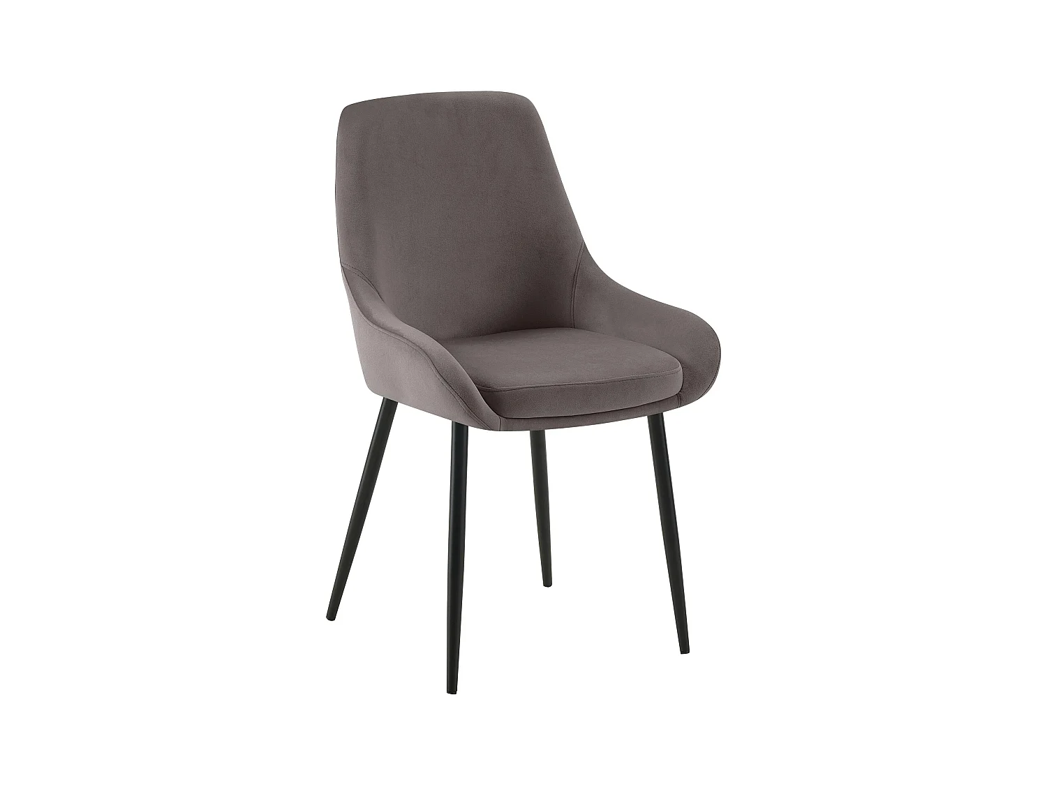 chaise salle à manger - Velours - Anthracite - Elmira