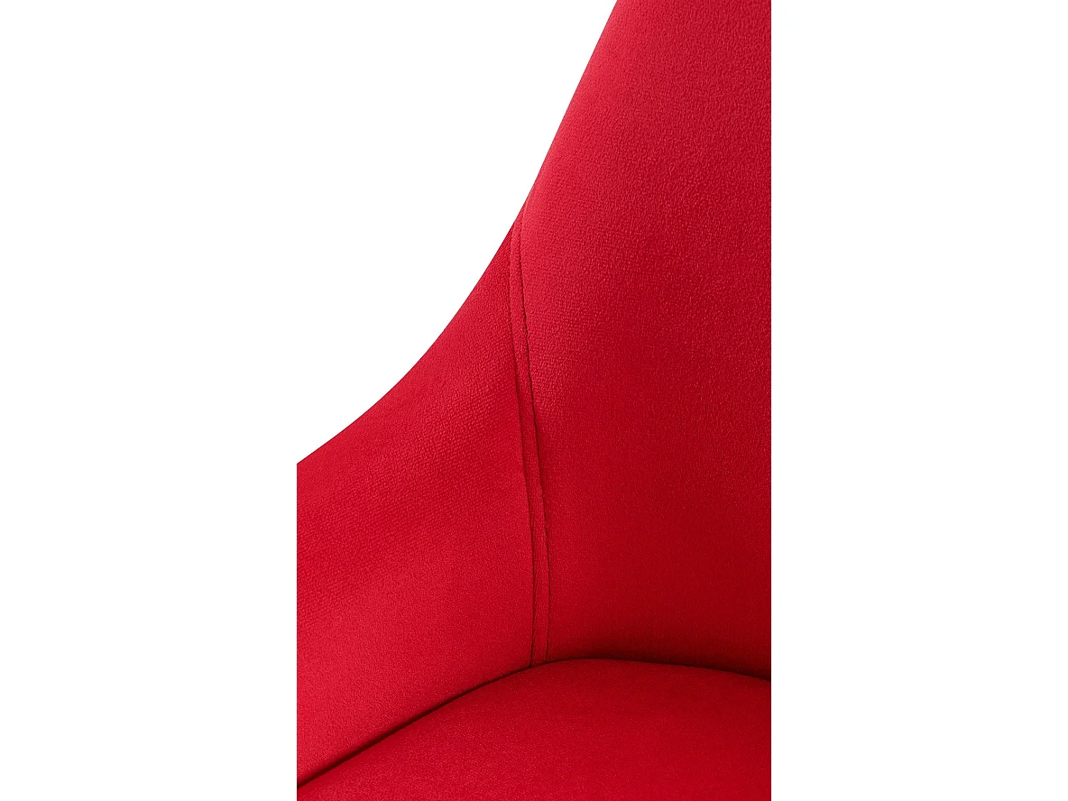 chaise salle à manger - Velours - Rouge - Elmira