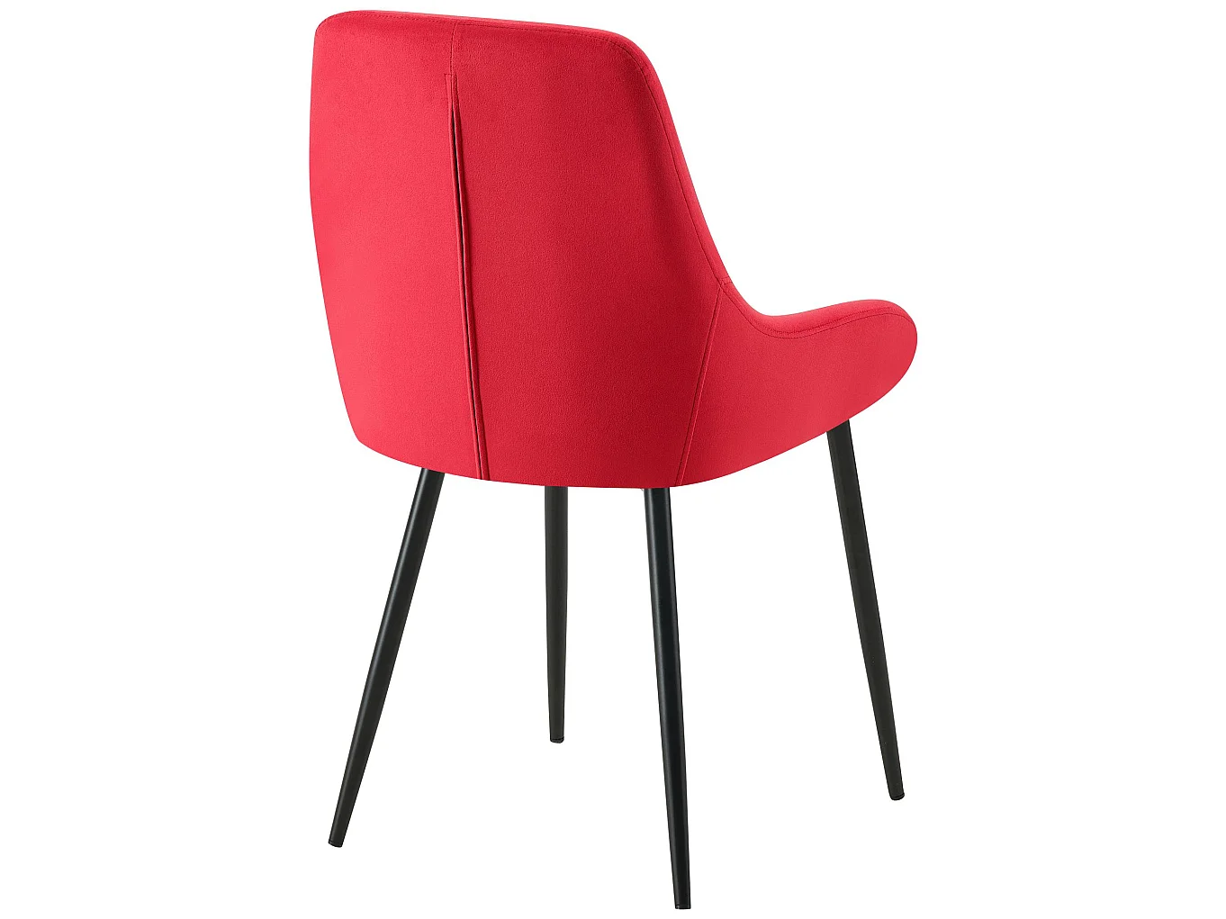 chaise salle à manger - Velours - Rouge - Elmira