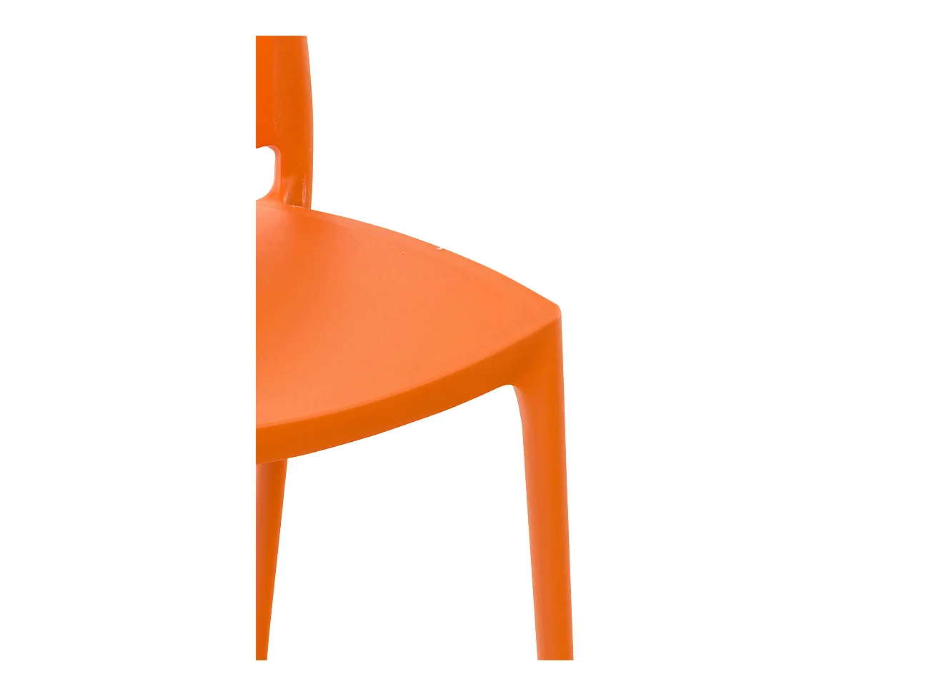 Lot de 4  Chaises de jardin - Plastique & Plastique - Orange - Maya