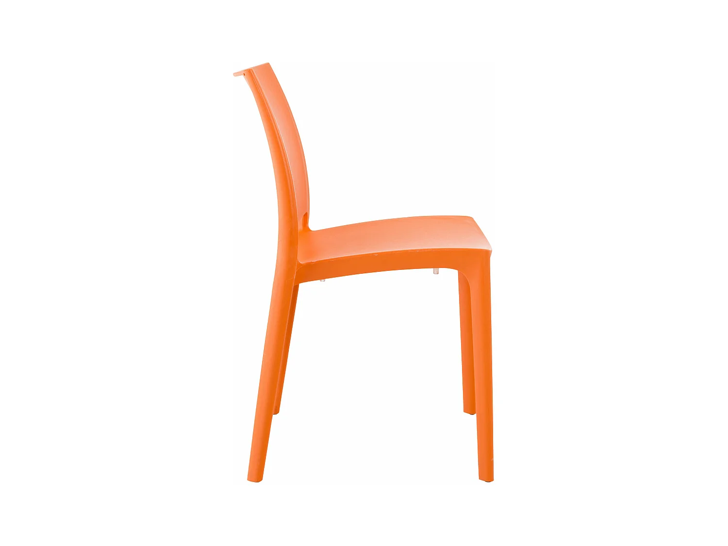 Lot de 4  Chaises de jardin - Plastique & Plastique - Orange - Maya