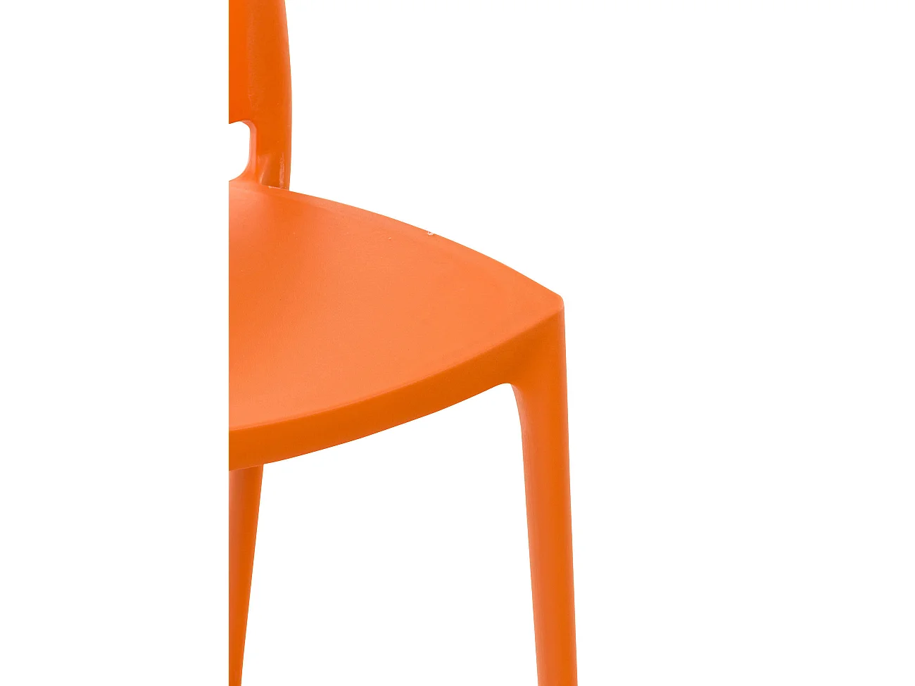 Lot de 4  Chaises de jardin - Plastique & Plastique - Orange - Maya