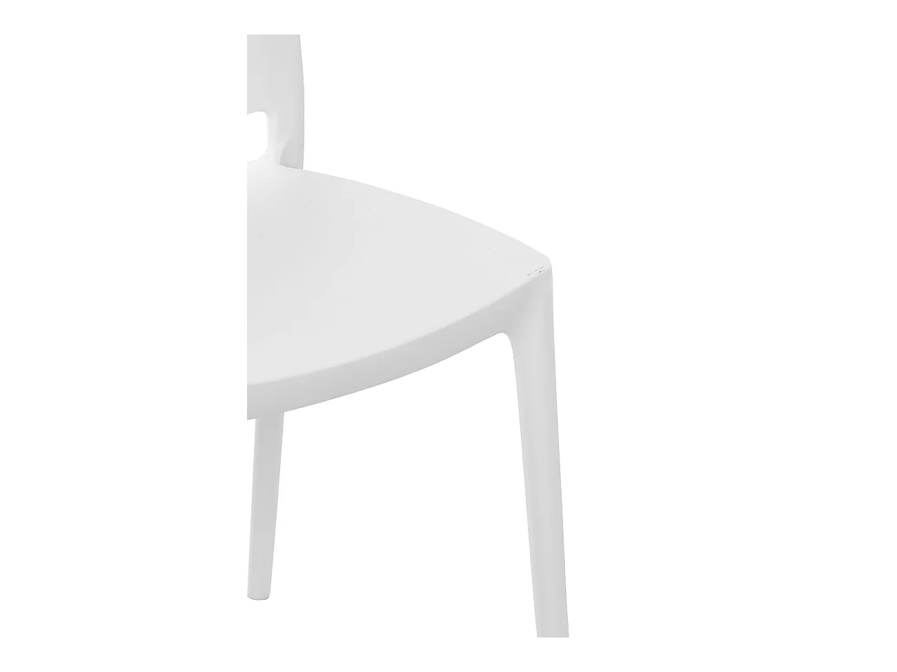 Lot de 4  Chaises de jardin - Plastique & Plastique - Blanc - Maya