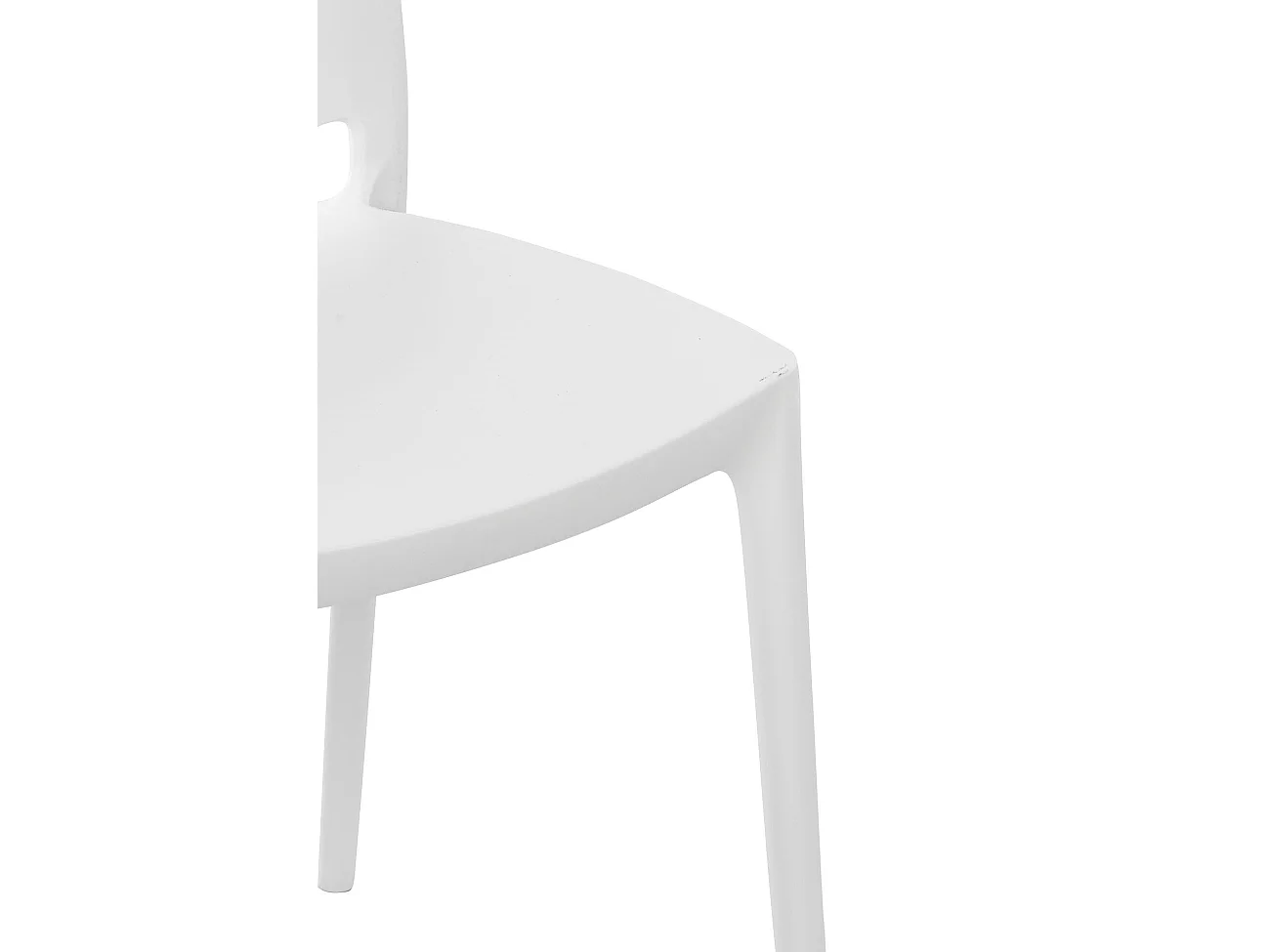 Lot de 4  Chaises de jardin - Plastique & Plastique - Blanc - Maya