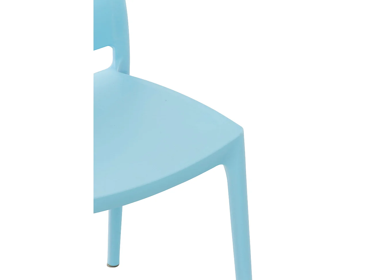 Lot de 4  Chaises de jardin - Plastique & Plastique - Bleu clair - Maya
