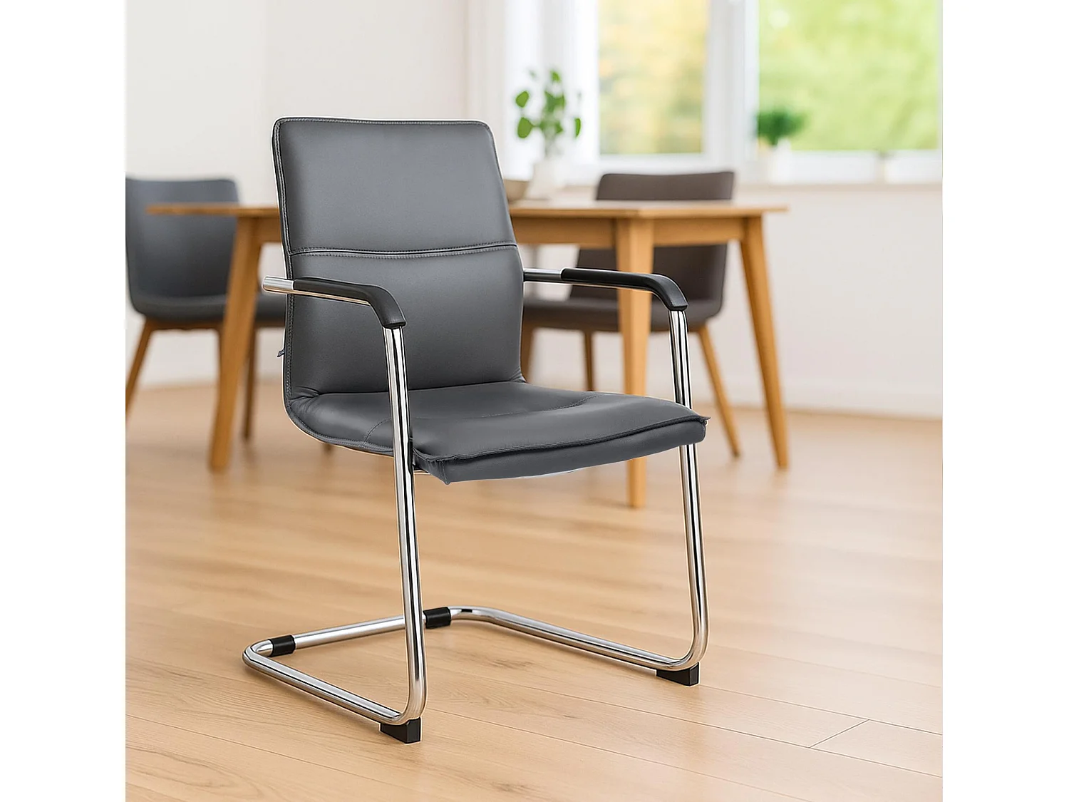 chaises oscillantes - Similicuir - Gris - Seattle