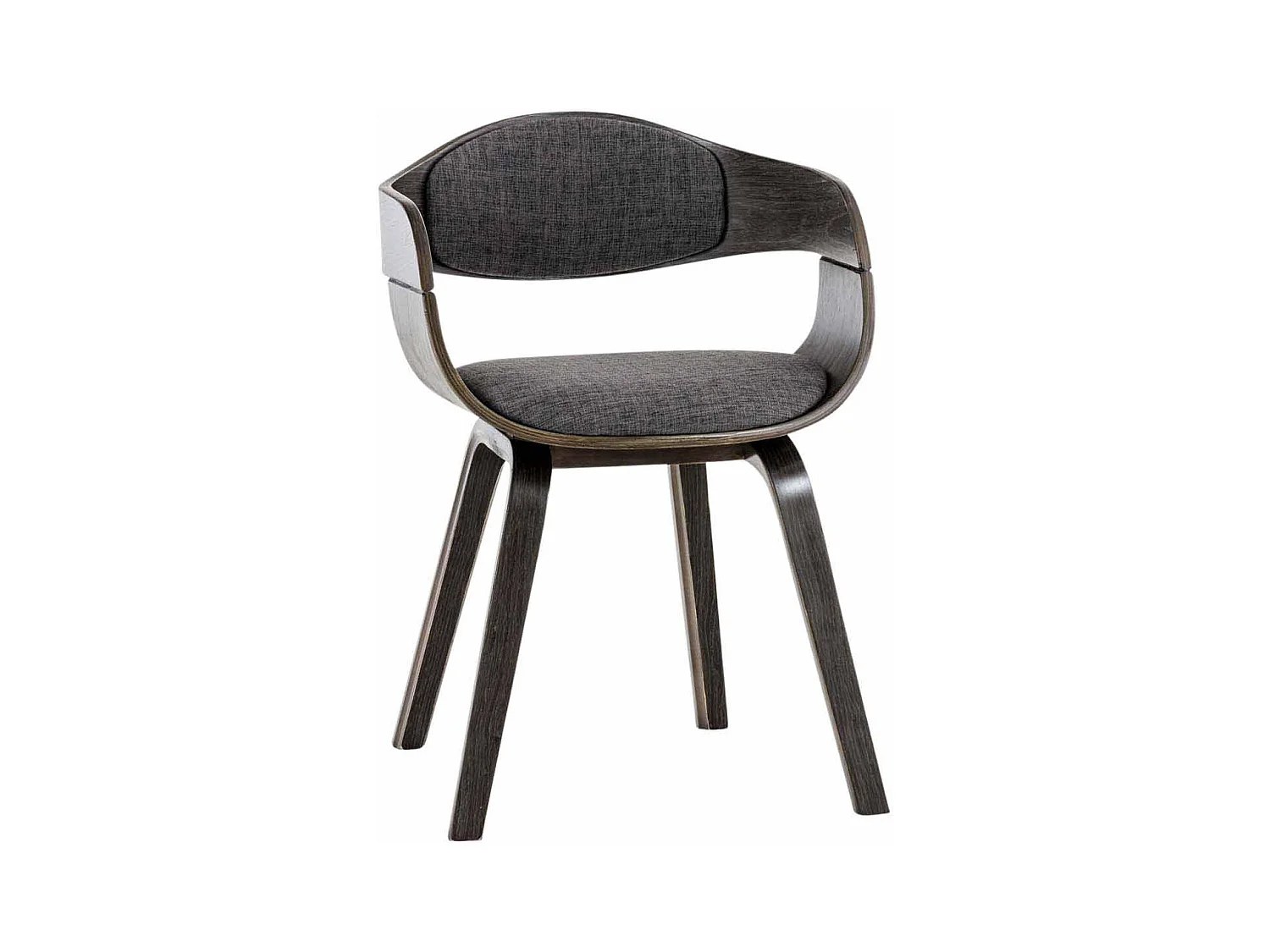 chaises avec accoudoirs - Tissu - Gris / Gris clair - Kingston