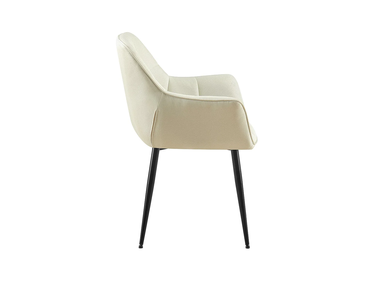 Stoel met armleuningen - Stof - creme - Roseville