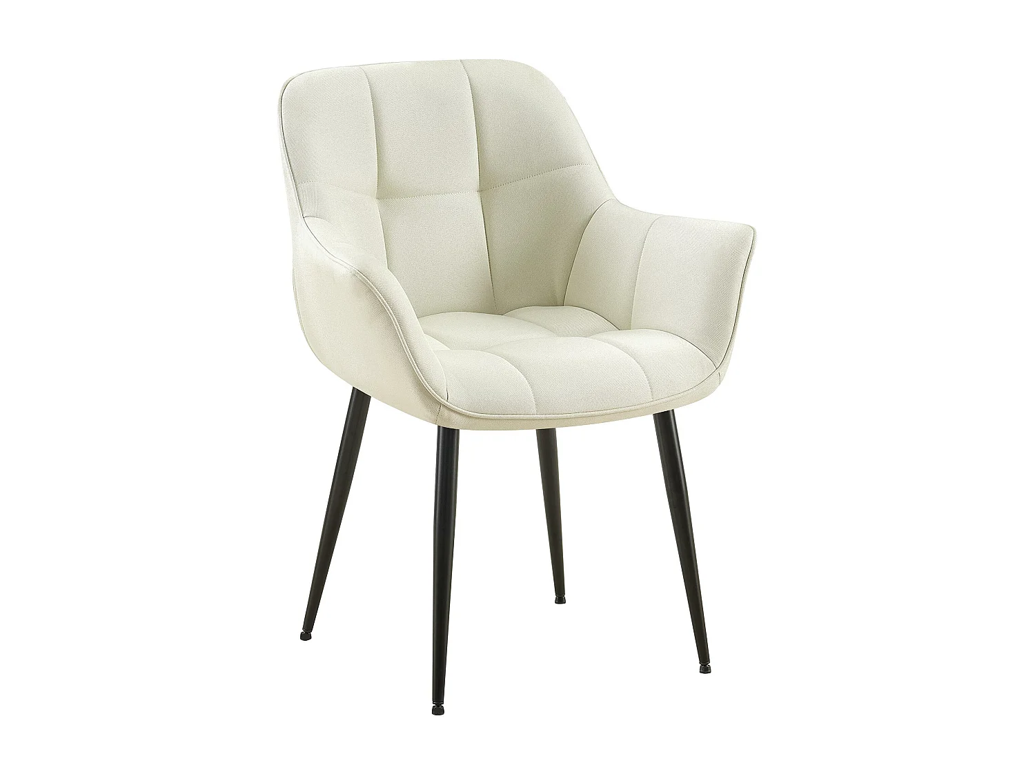 chaises avec accoudoirs - Tissu - Crème - Roseville