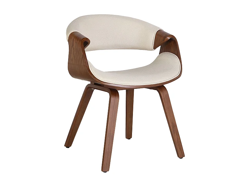 chaise salle à manger - Tissu - Crème - Foley