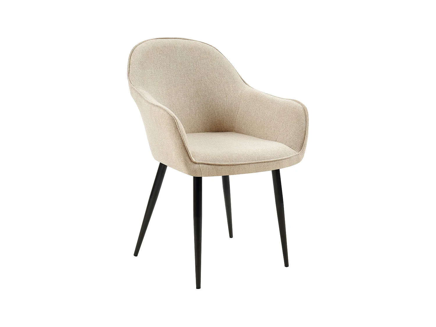 chaises avec accoudoirs - Tissu & Antique clair - Taupe - Boise