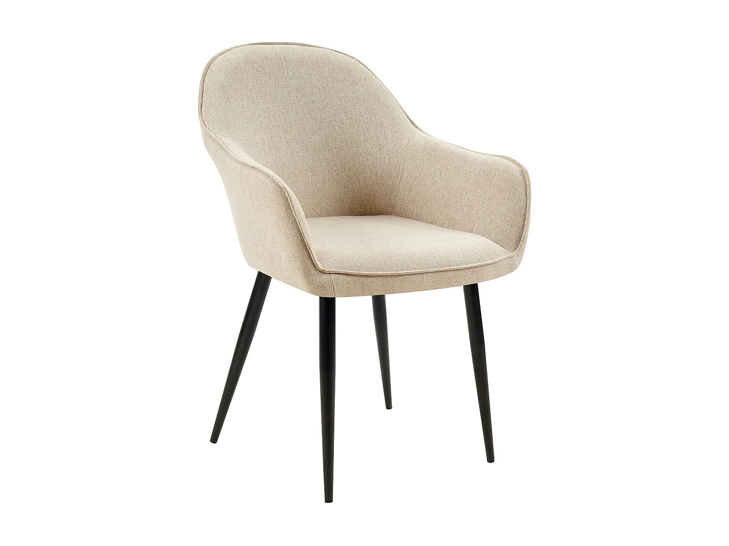 chaises avec accoudoirs - Tissu & Antique clair - Taupe - Boise