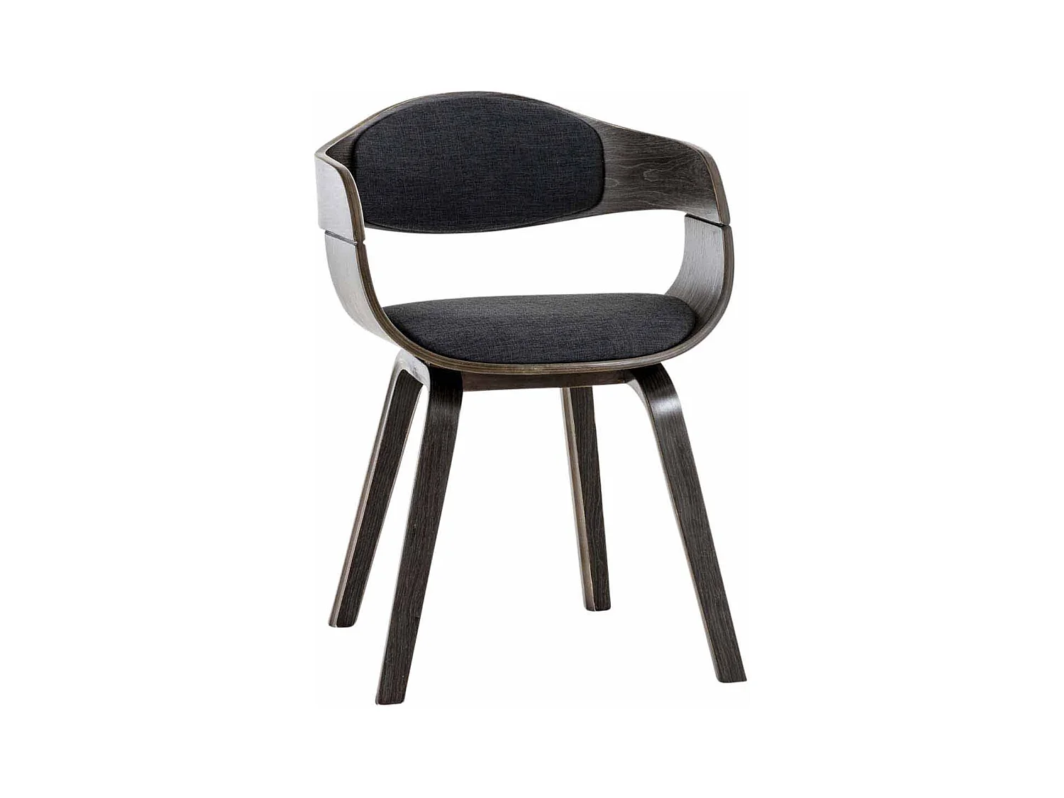 chaises avec accoudoirs - Tissu - Gris / Gris foncé - Kingston