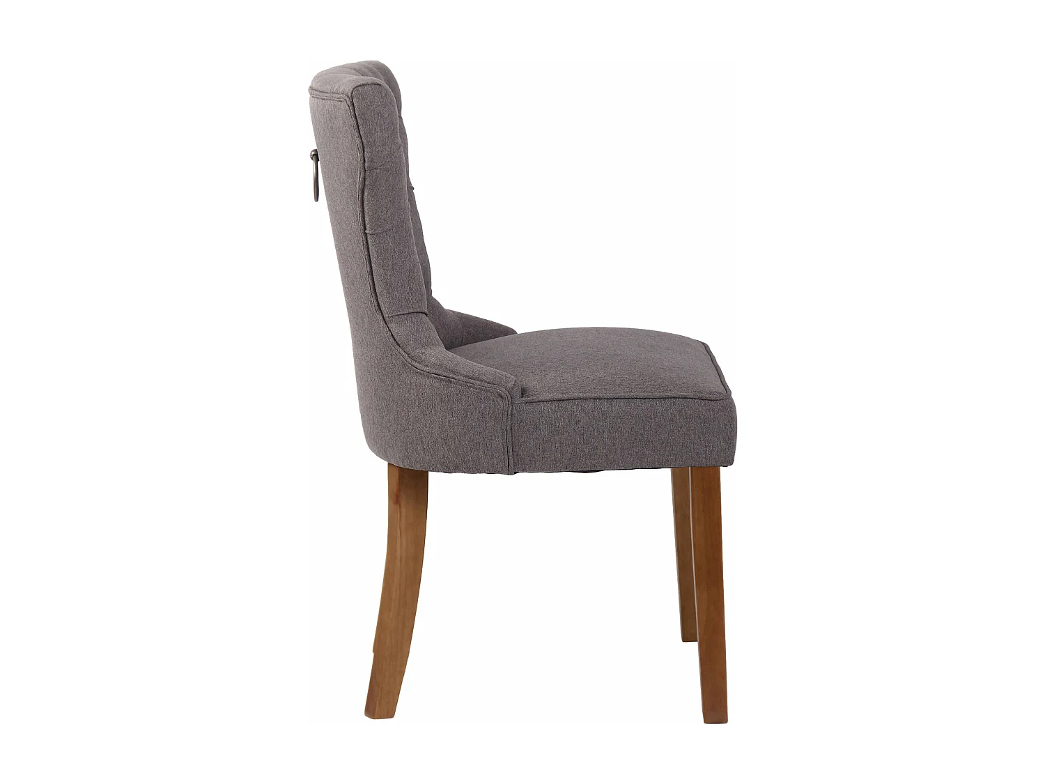 Chaise salle à manger - Tissu & Bois - Gris - Franca