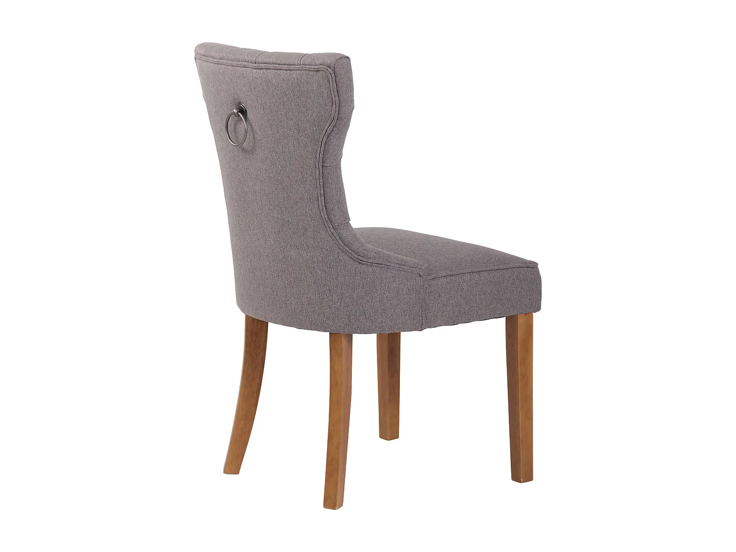 Chaise salle à manger - Tissu & Bois - Gris - Franca