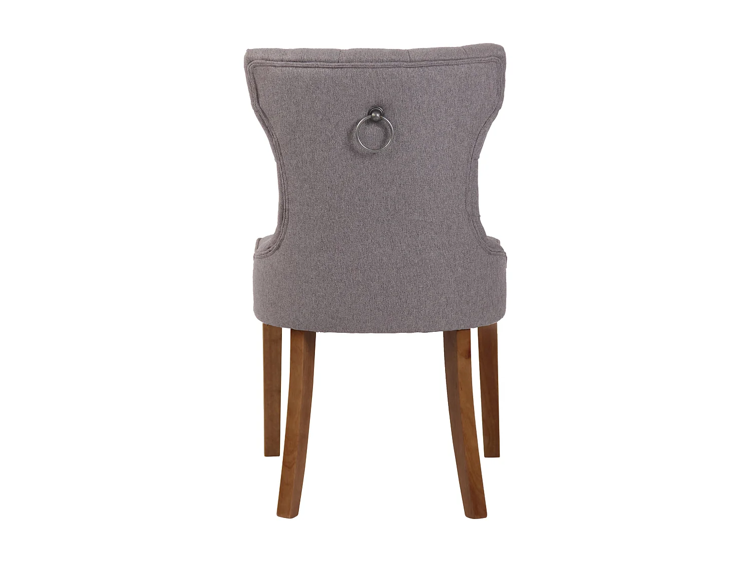 Chaise salle à manger - Tissu & Bois - Gris - Franca