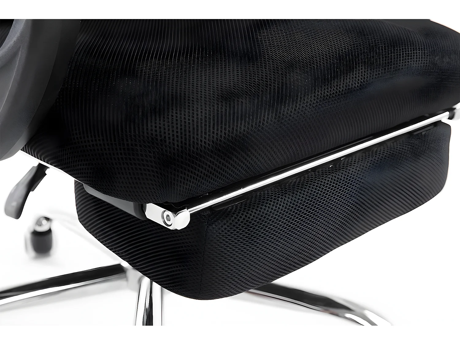 Chaise de bureau - Similicuir & Métal chromé - Noir - Fellow