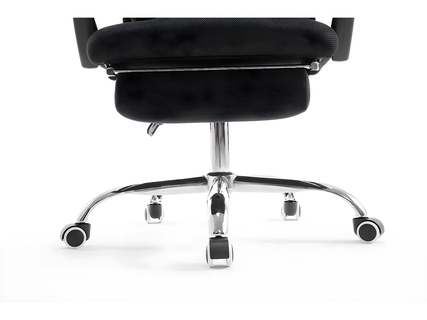 Chaise de bureau - Similicuir & Métal chromé - Noir - Fellow