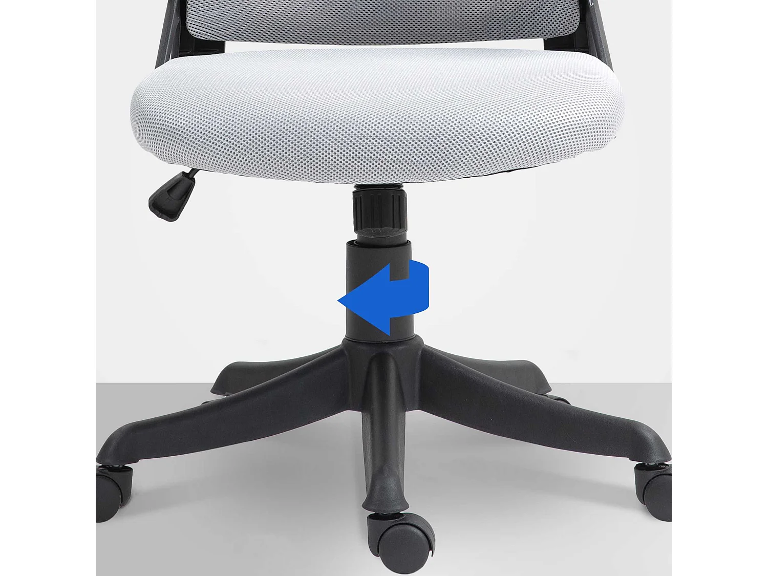 Chaise de bureau - Tissu & Plastique - Gris - Taos