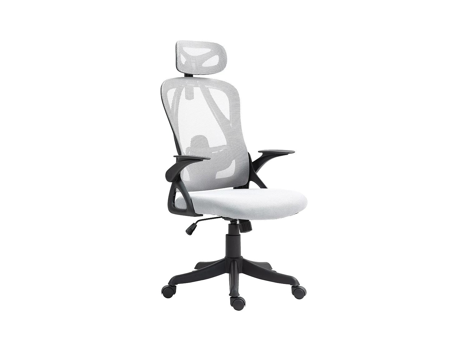 Chaise de bureau - Tissu & Plastique - Gris - Taos