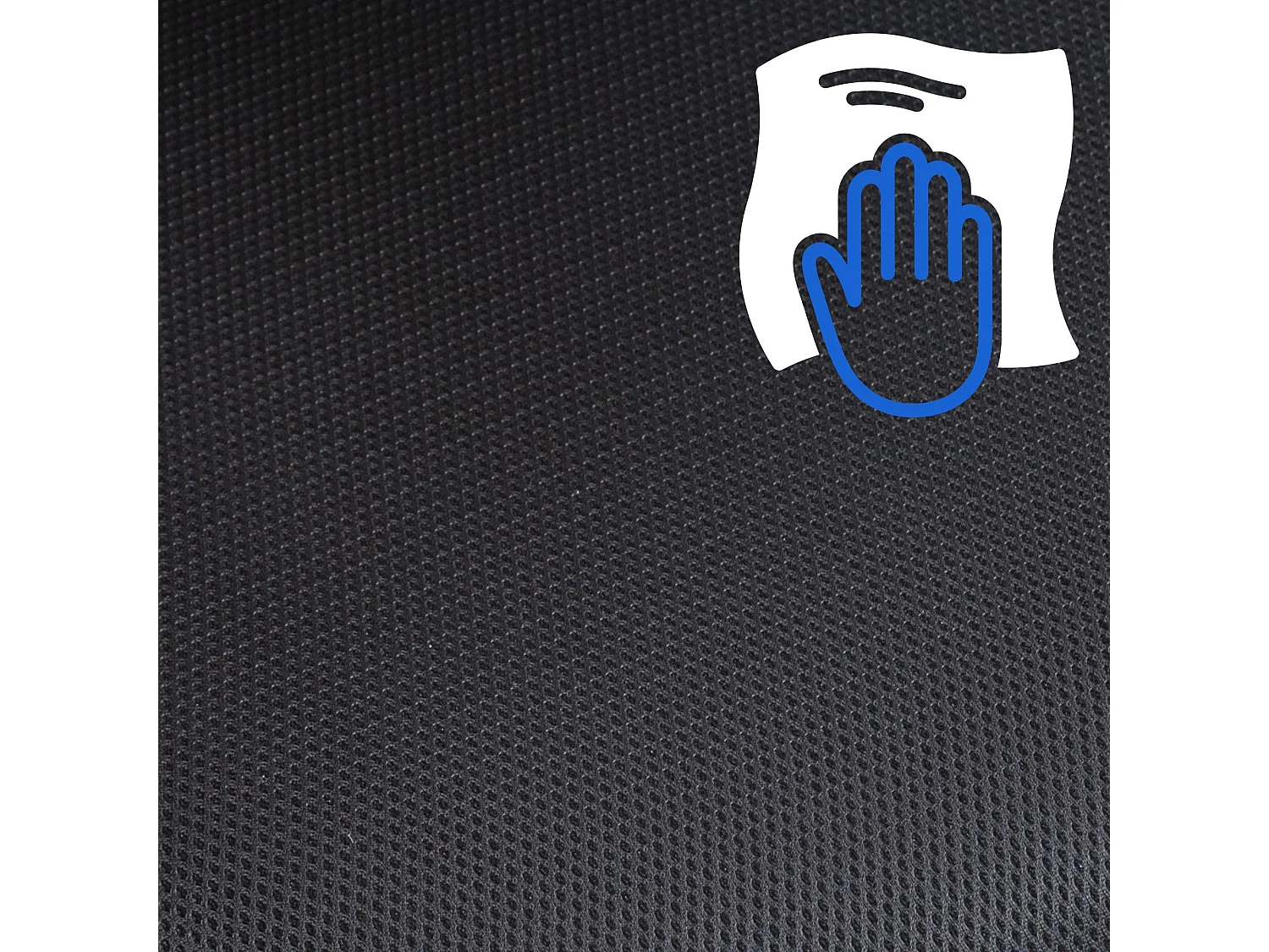 Chaise de bureau - Tissu & Plastique - Noir - Taos