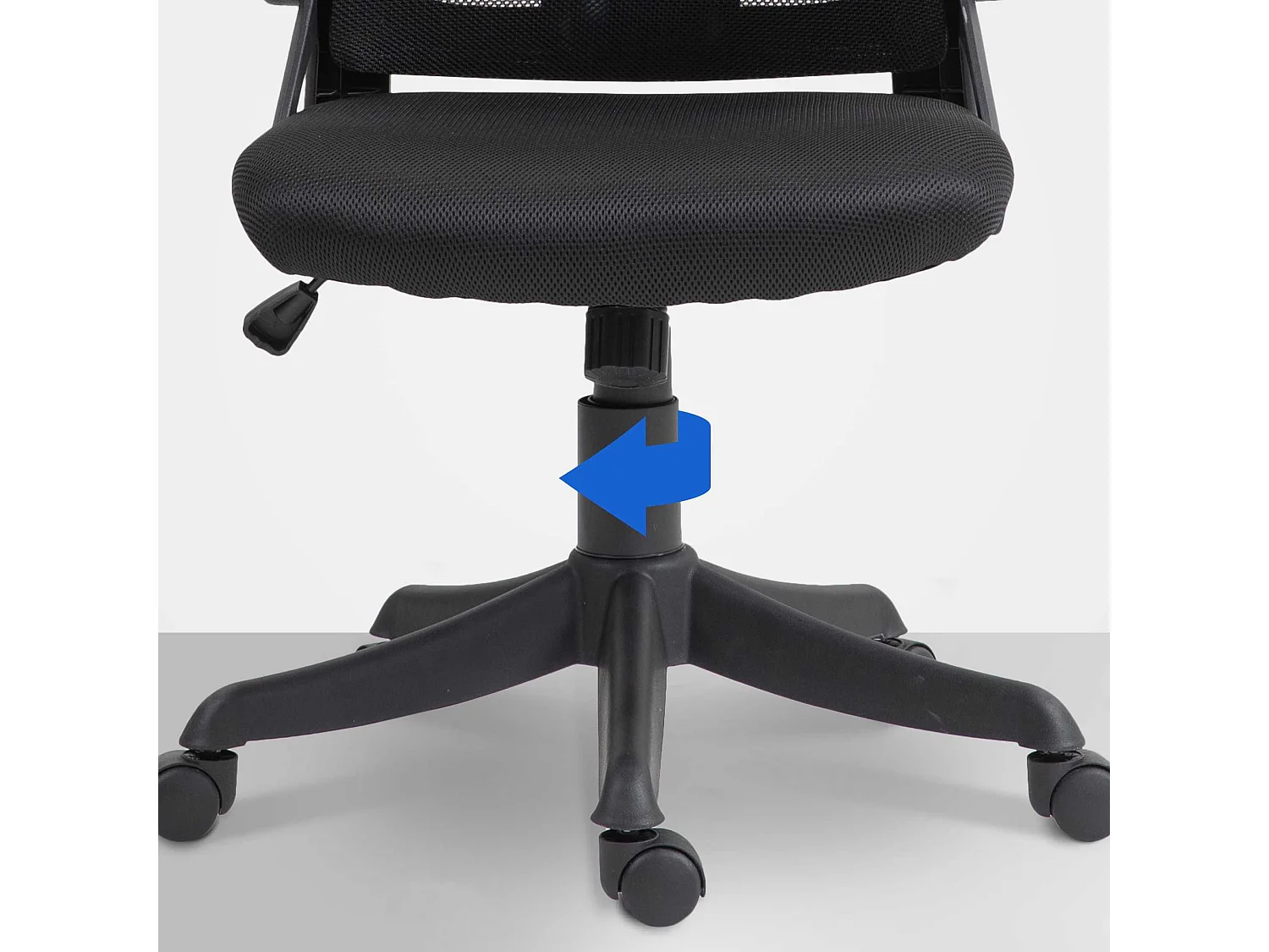 Chaise de bureau - Tissu & Plastique - Noir - Taos