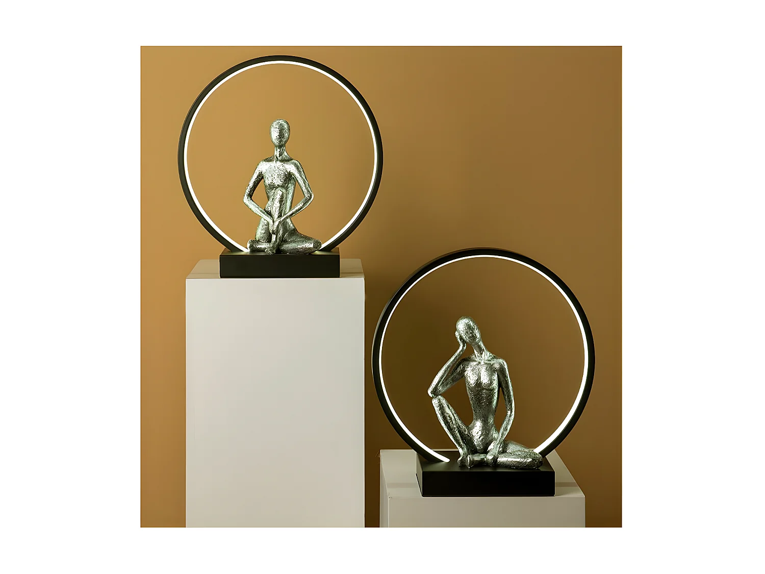 Lampe LED Sculpture Femme Pensive Collection INTERIOR