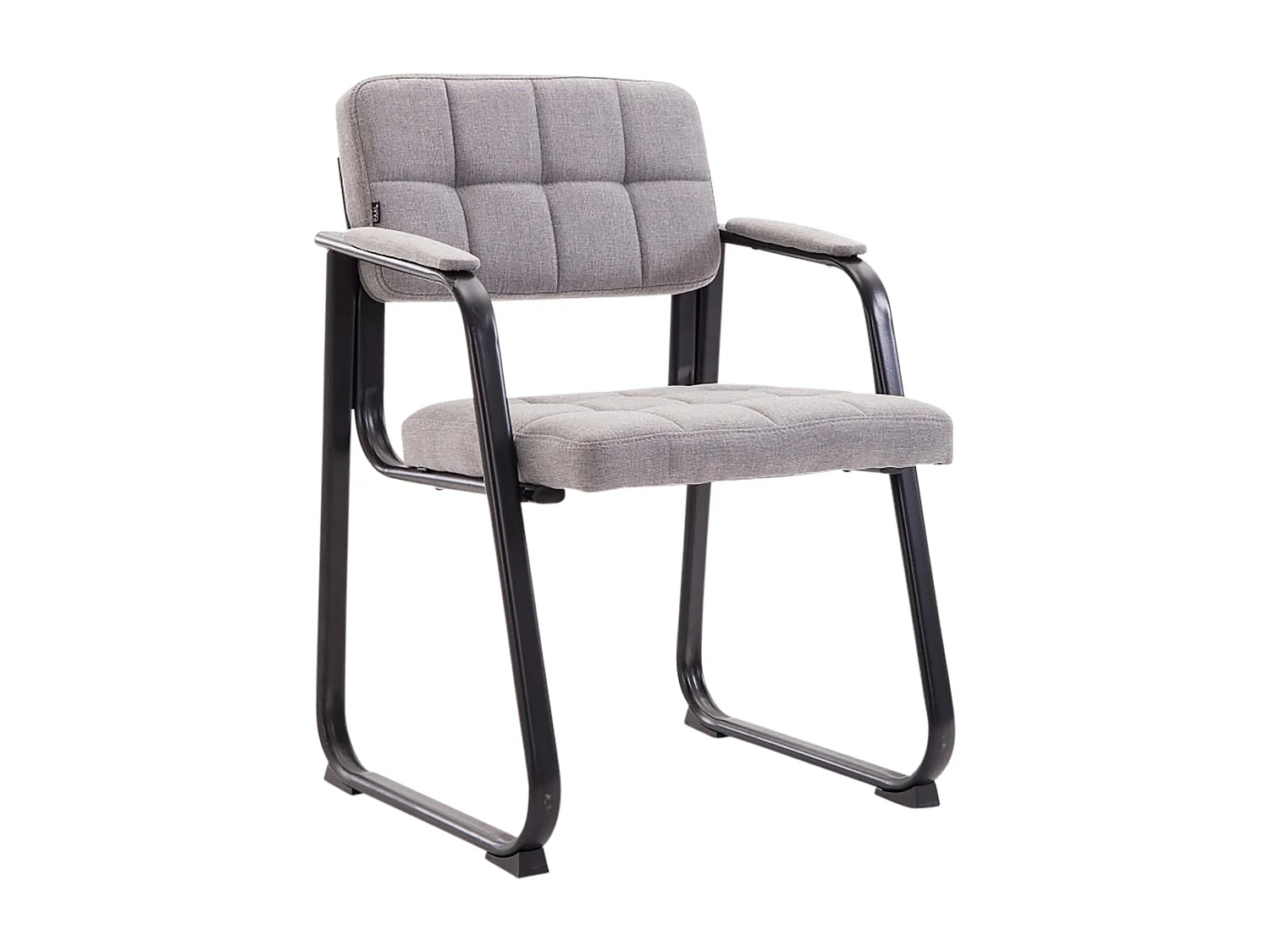 chaises avec accoudoirs - Tissu & Noir - Gris clair - Canada B