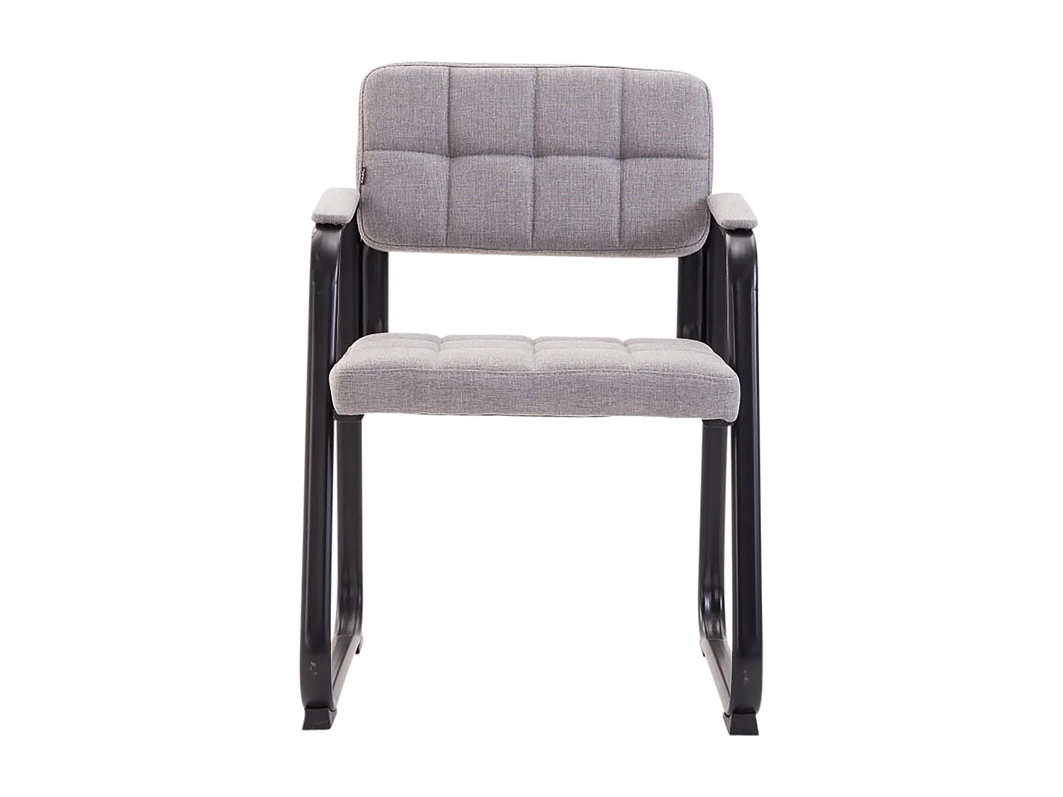 chaises avec accoudoirs - Tissu & Noir - Gris clair - Canada B