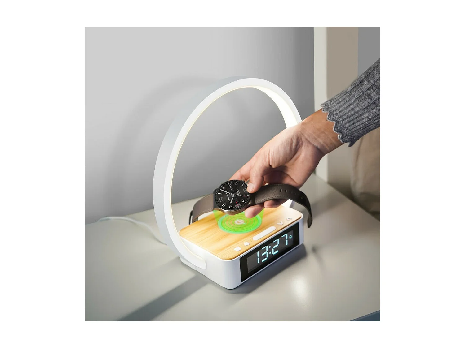 Lampe LED-Réveil et station de charge ARSOWAKE
