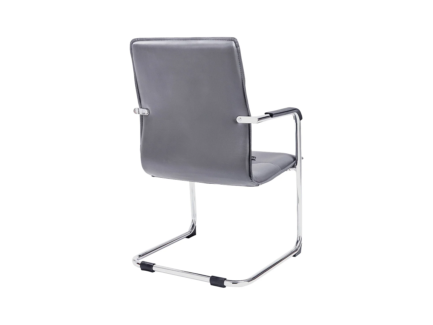 Lot de 2  chaises oscillantes - Similicuir & Blanc - Gris - Seattle