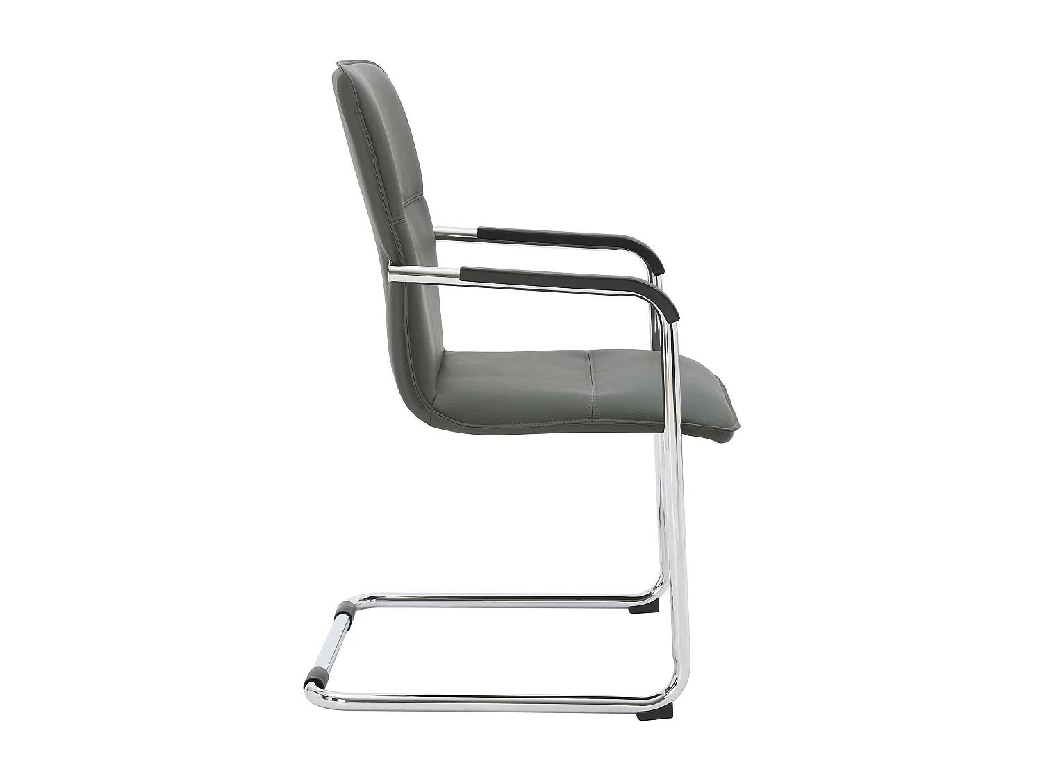 Lot de 2  chaises oscillantes - Similicuir & Nature - Gris - Seattle