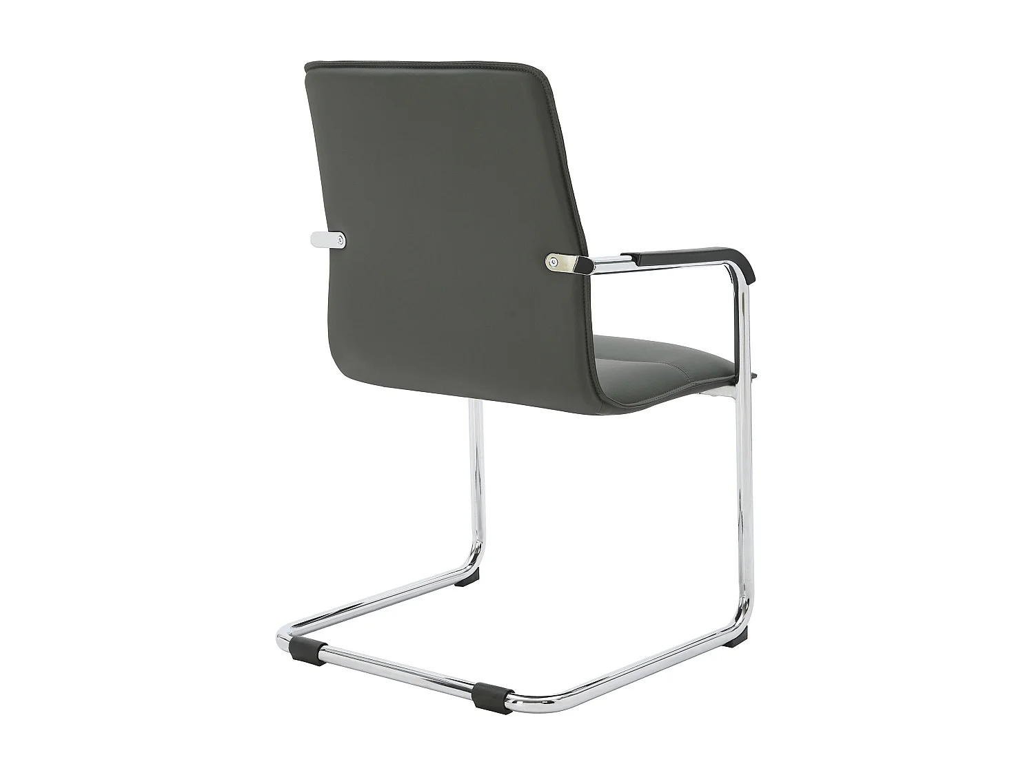 Lot de 2  chaises oscillantes - Similicuir & Nature - Gris - Seattle