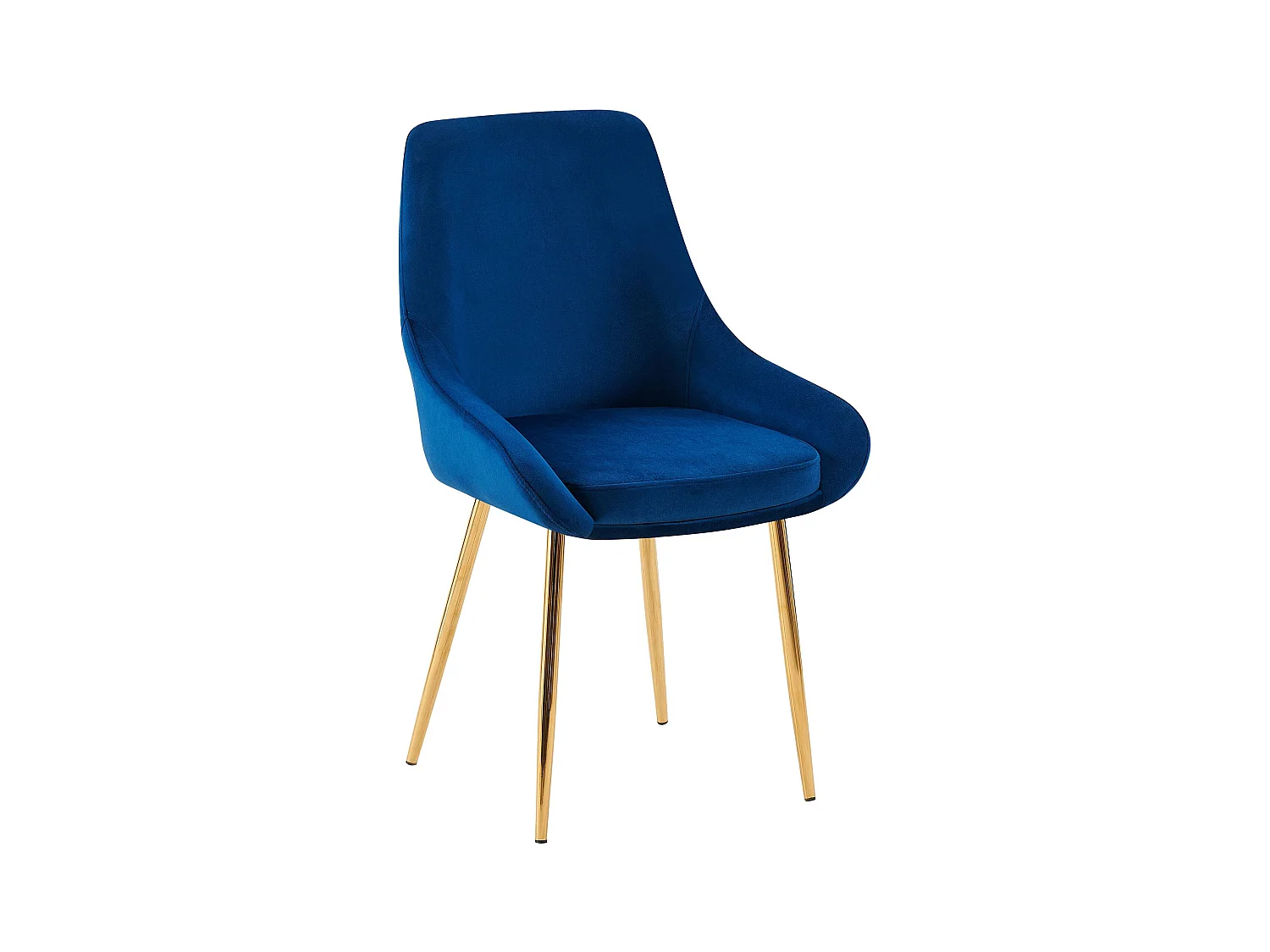 chaise salle à manger - Velours - Bleu foncé - Elmira