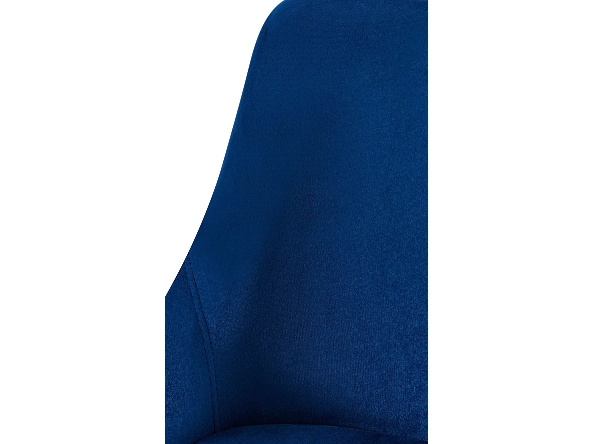 chaise salle à manger - Velours - Bleu foncé - Elmira