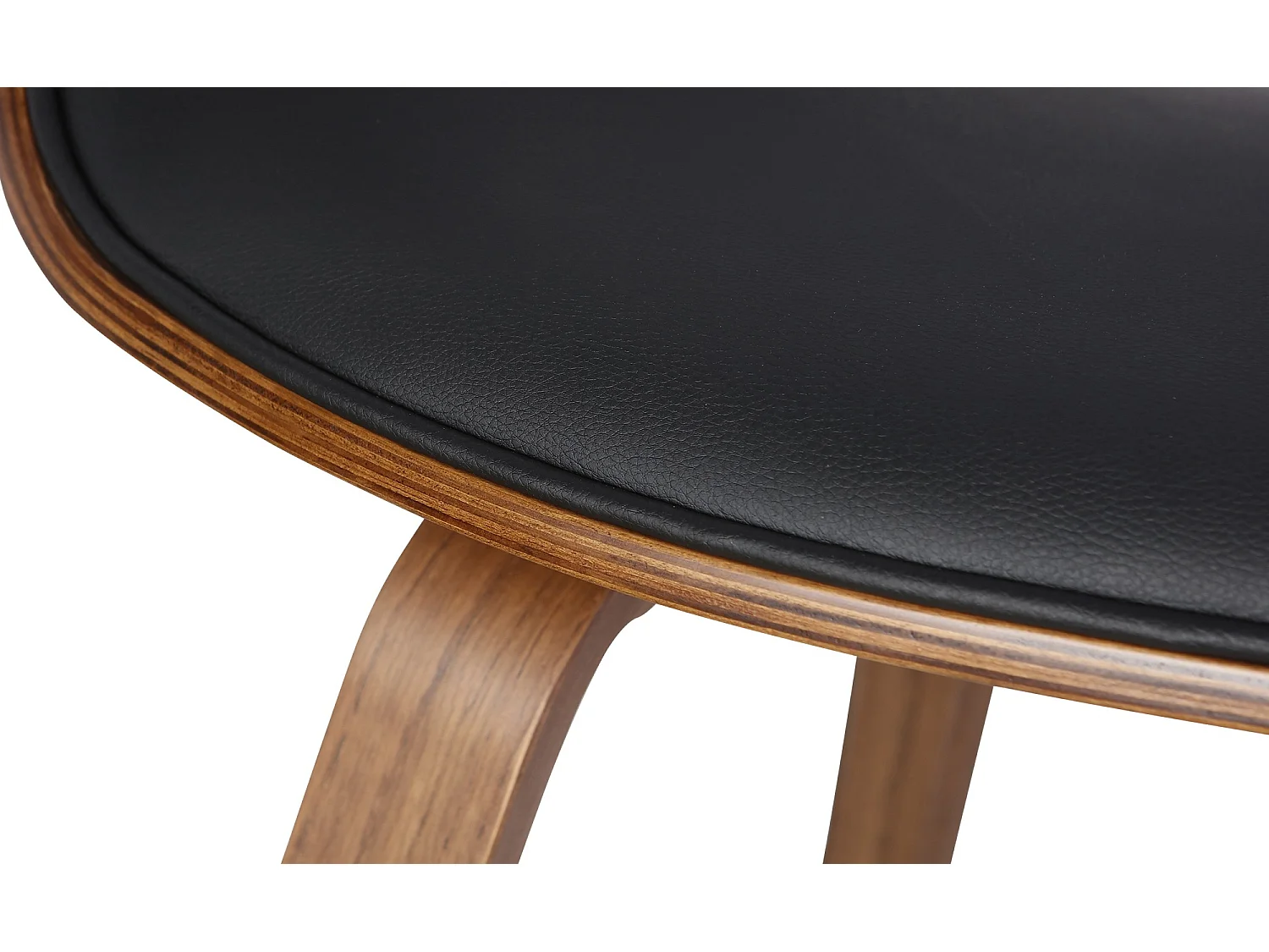 chaise salle à manger - Similicuir - Noir - Foley