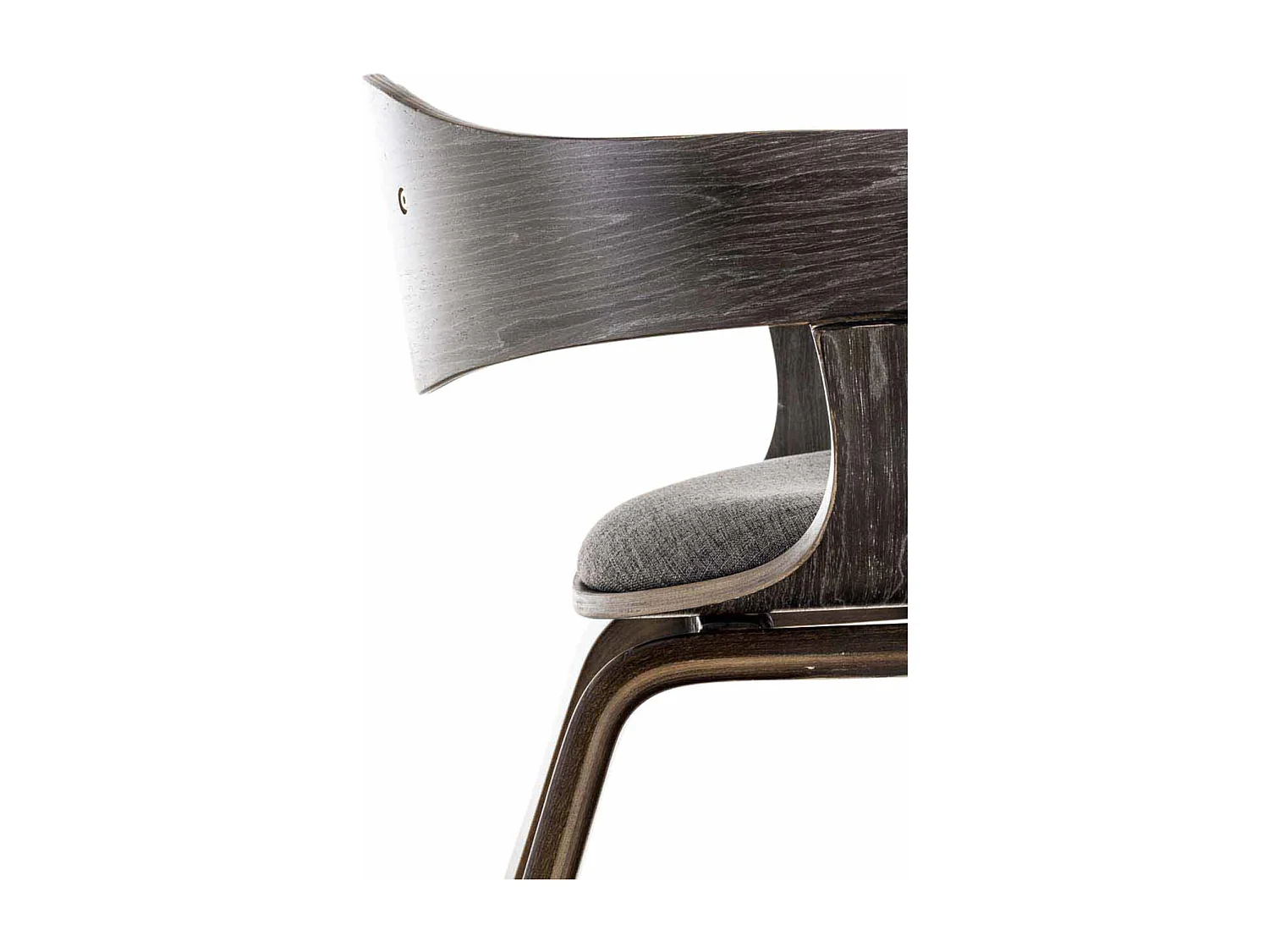 Lot de 2  chaises avec accoudoirs - Tissu - Gris / Gris clair - Kingston