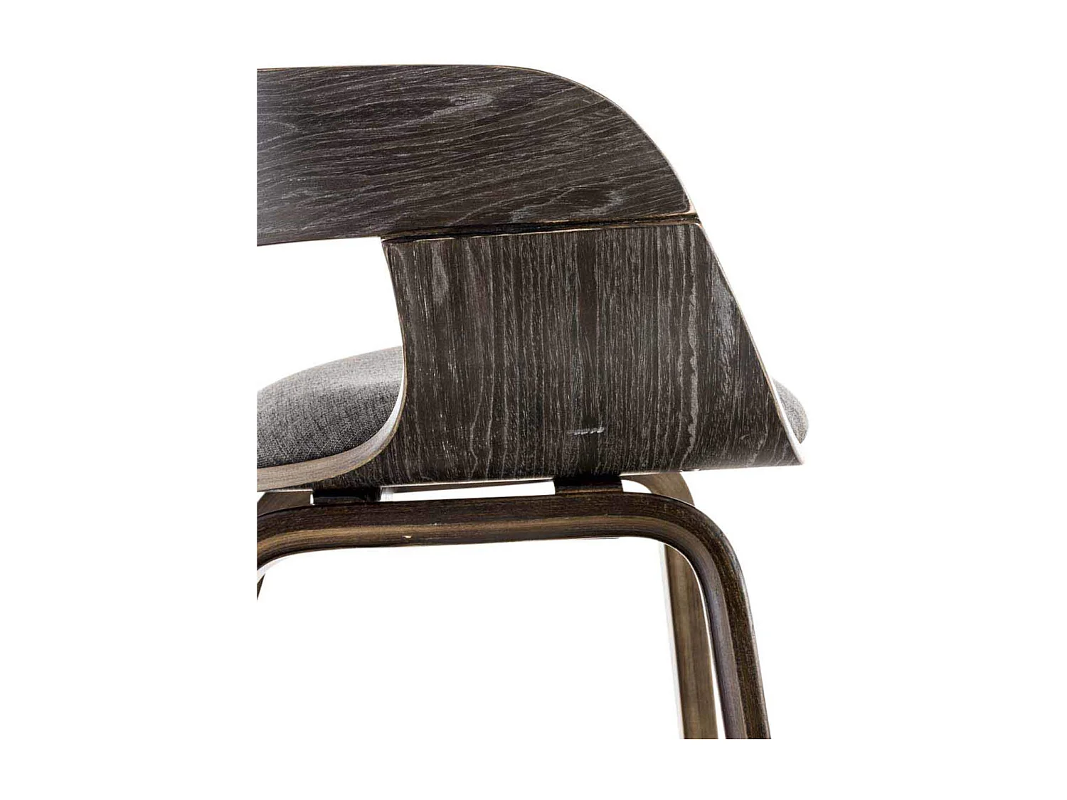 Lot de 2  chaises avec accoudoirs - Tissu - Gris / Gris clair - Kingston