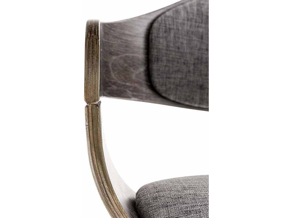 Lot de 2  chaises avec accoudoirs - Tissu - Gris / Gris clair - Kingston