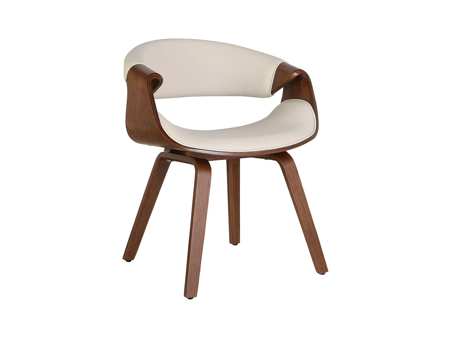 chaise salle à manger - Similicuir - Crème - Foley