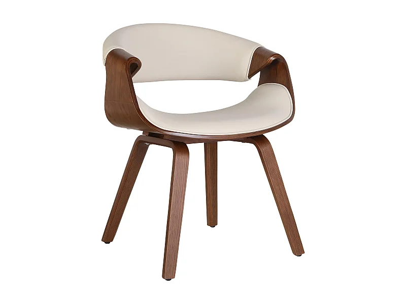 chaise salle à manger - Similicuir - Crème - Foley