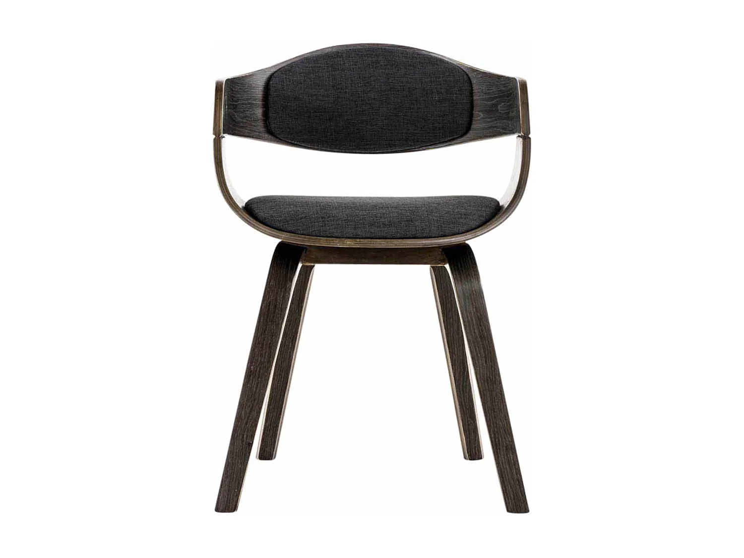 2er Set Stuhl mit Armlehnen - Stoff - grau/dunkelgrau - Kingston